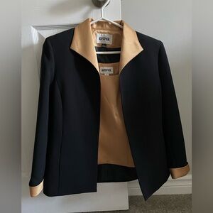 3/$25 Kasper Black Blazer with Gold Accents